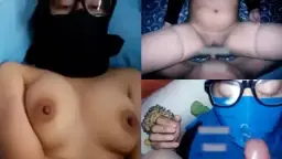 Sperma Muncrat Di Wajah Pacar Berjilbab