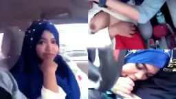 Kenyot Nenen Tante Jilbab, Sepong Kontol Sampai Muncrat.