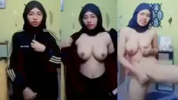 Ukhti Jilbab Hitam Colmek Viral, Bikin Video Mesum Bikin Ngilu.