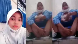 Viral Tiktok! Cewek Smp Berjilbab Colmek Di Toilet Sekolah – Part 1 Bikin Nagih